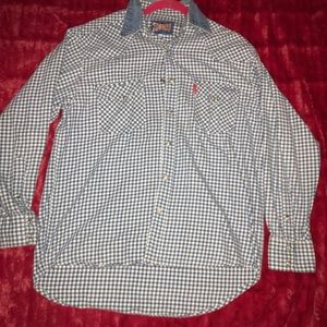 BIG STAR PLAID BOYFRIEND BUTTON DOWN